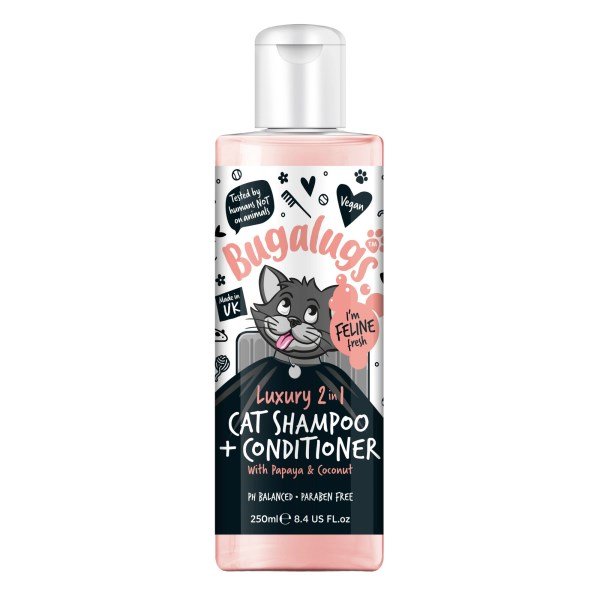 Bugalugs Luxury 2in1 Cat Shampoo + Conditioner 250ml x 6