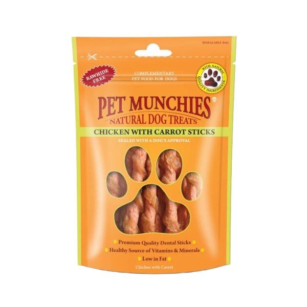 Pet Munchies Chicken with Carrot Sticks 80g