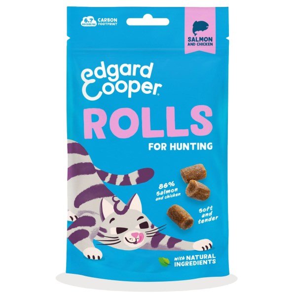 Edgard & Cooper Cat Soft Rolls Salmon Flavour 45g