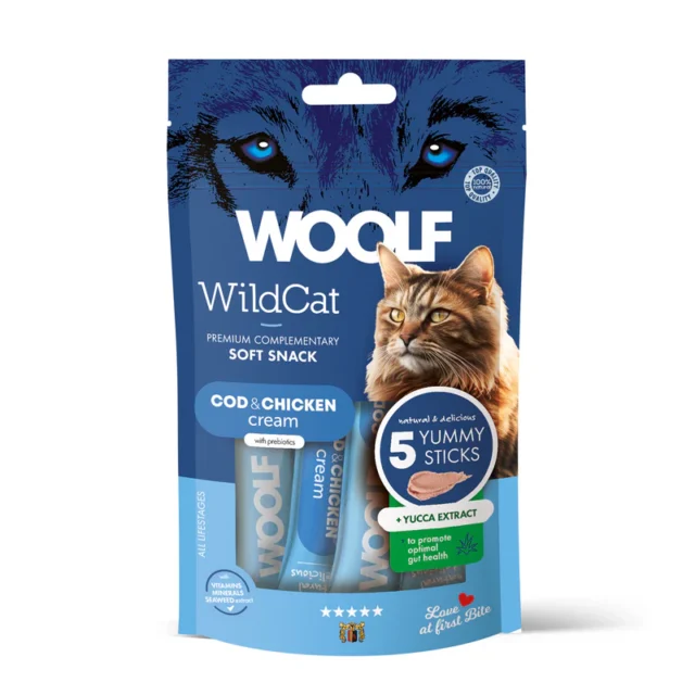 Woolf Wildcat Cream (5 pack) - Cod and Chicken